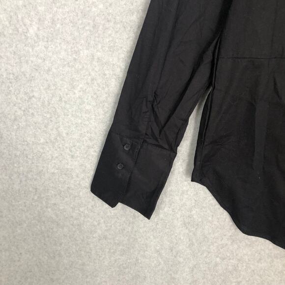 Lola River Anthropologie Shirt Large Black Button Classic Capsule Tunic Twist - Picture 6 of 10